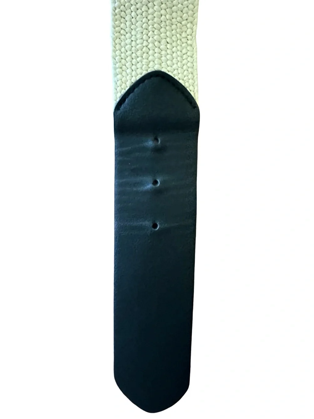Target Light Yellow Straw Fabric Belt with Black Tabs
